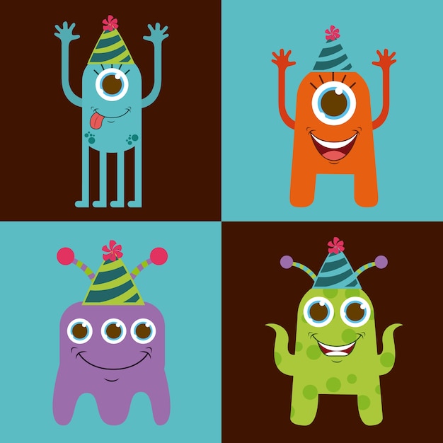 cute monster design, vector illustration eps10 graphic 