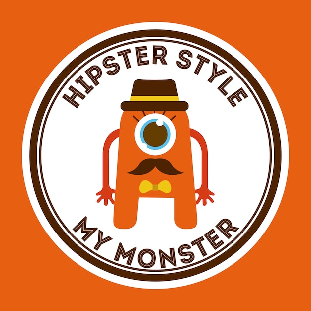 Vector cute monster design, vector illustration eps10 graphic