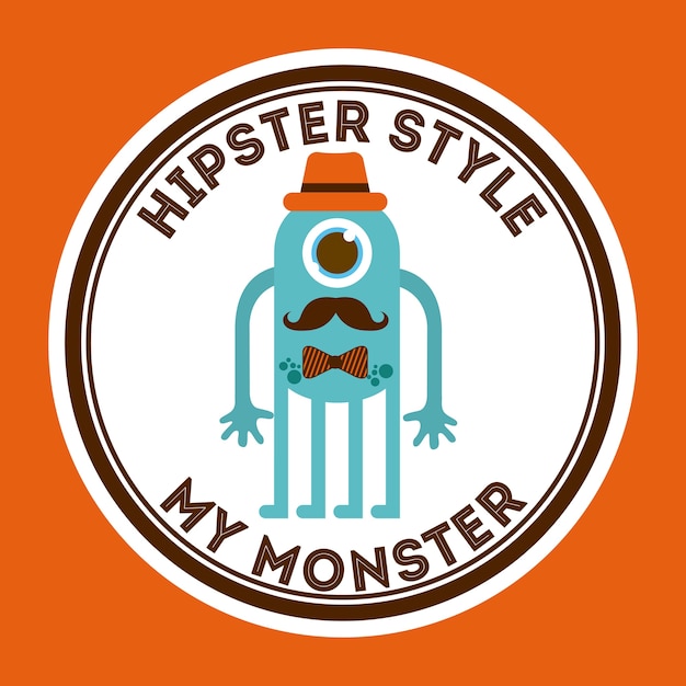 Vector cute monster design, vector illustration eps10 graphic