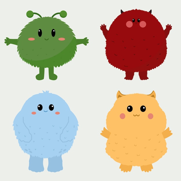 Cute monster illustration