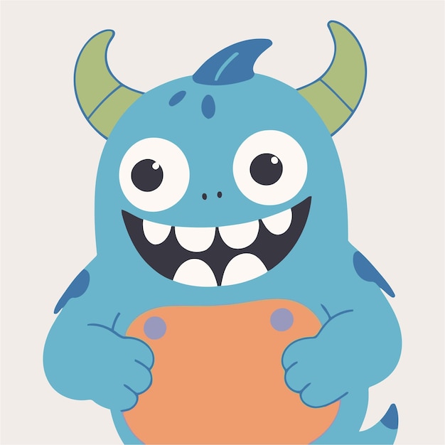 子どもの本のベクトルイラストのための可愛いモンスター