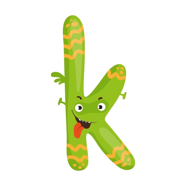 Cute monster letter k