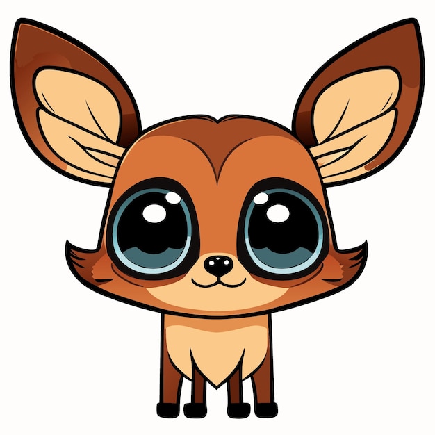 cute mousedeer vector illustration cartoon