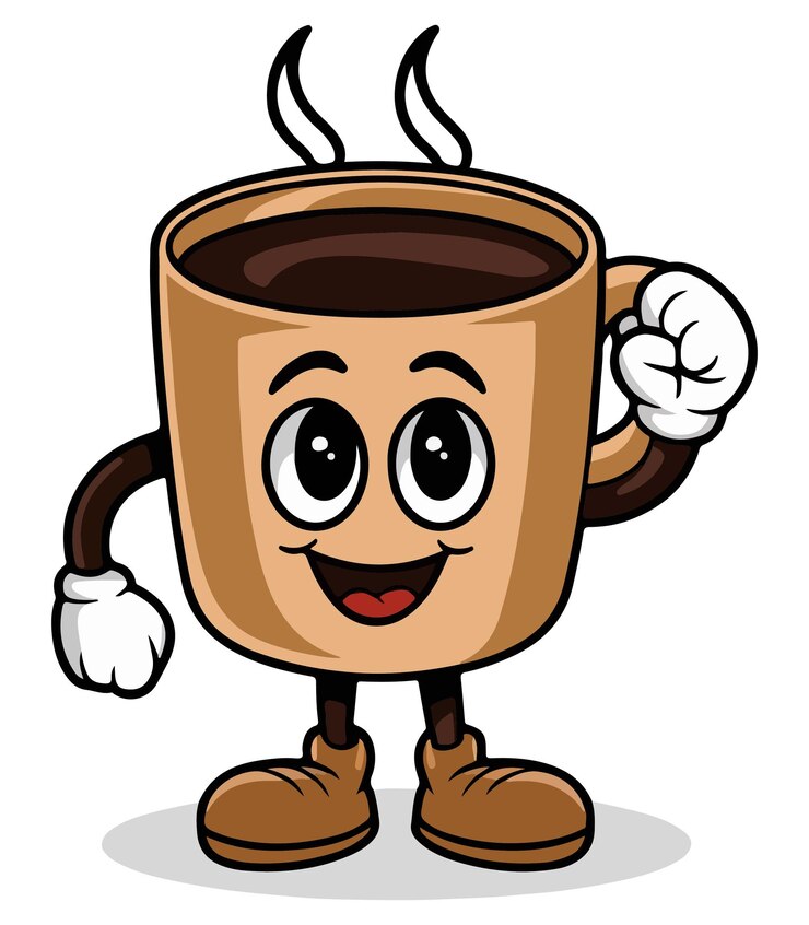 cute mug cartoon clipart