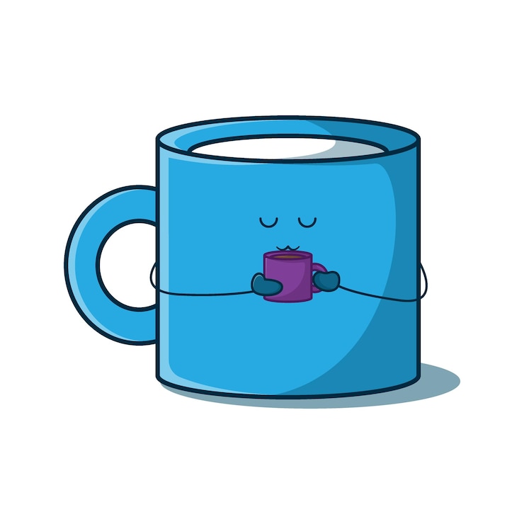 Vector かわいいマグカップ漫画かわいい食器