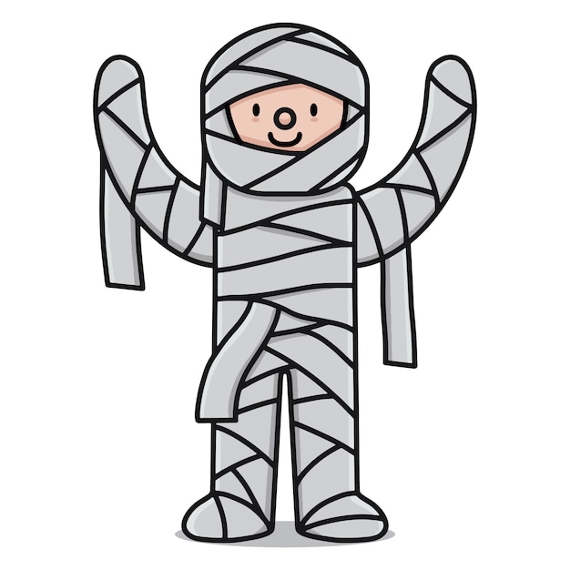 Cute mummy cartoon character