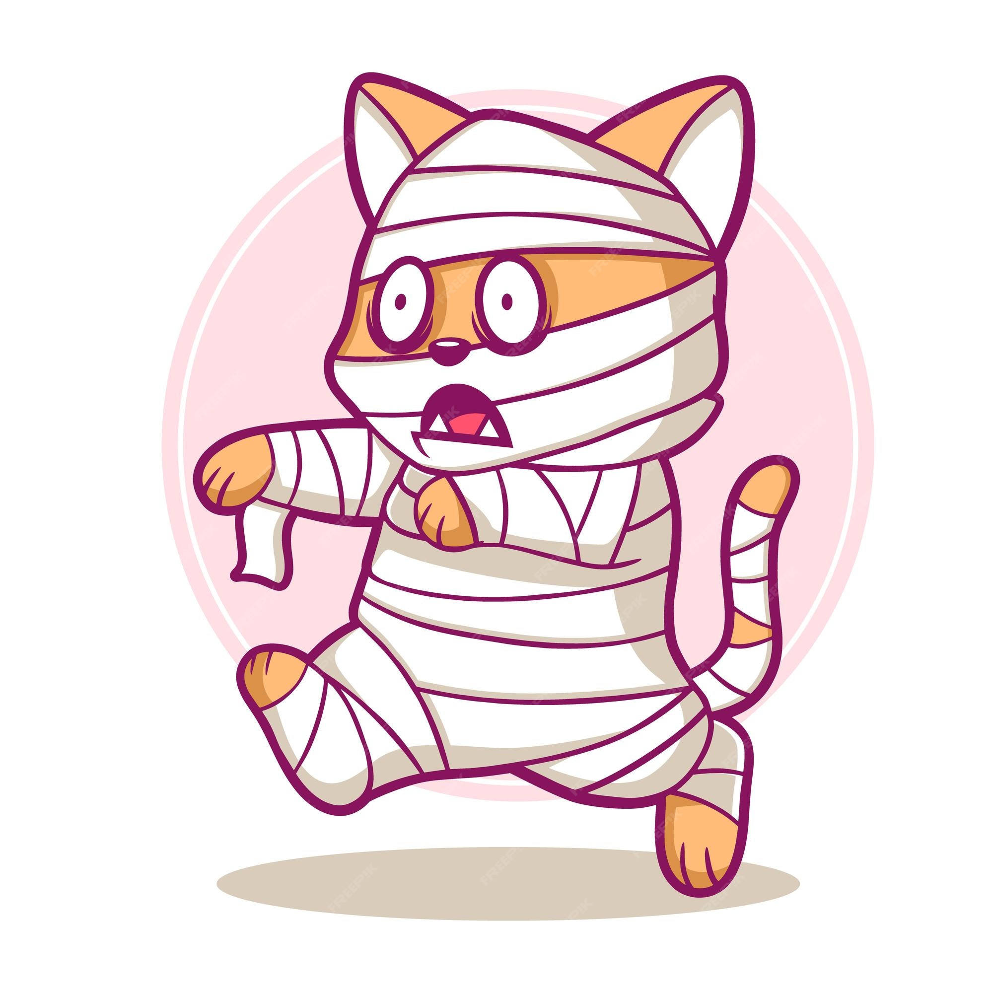 Premium Vector | Cute mummy cat cartoon vector illustration Premium Vector | Cute mummy cat cartoon vector illustration