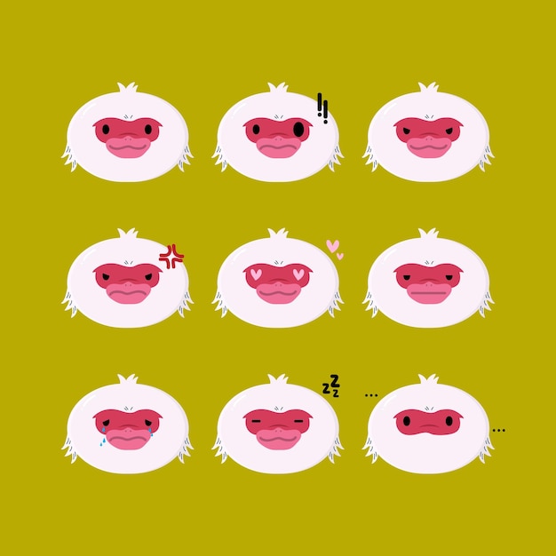 Vector cute muscovy duck emoji set