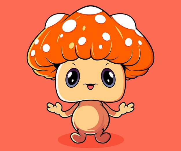 Cute mushroom cartoon