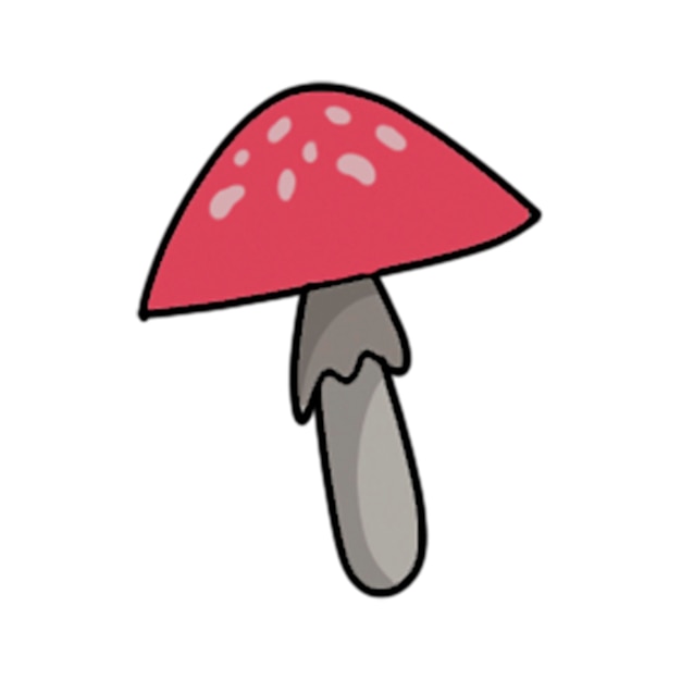 Cute mushroom illustration Fall autumn illustration for collages and designs fall forest