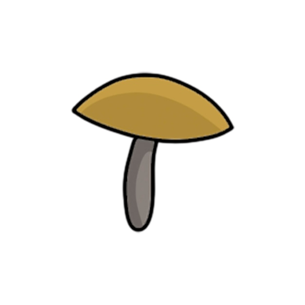 Vector cute mushroom illustration fall autumn illustration for collages and designs fall forest