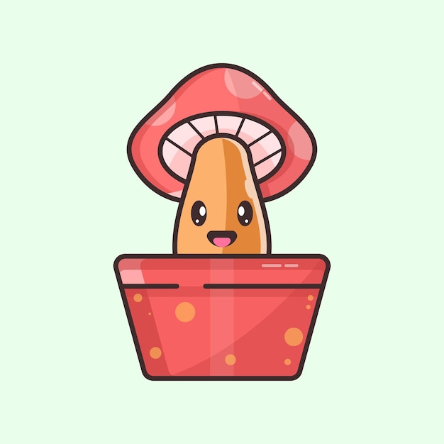 cute mushroom illustration