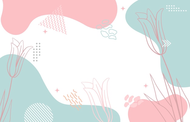 Cute nature floral flower minimalist girly abstract background wallpaper