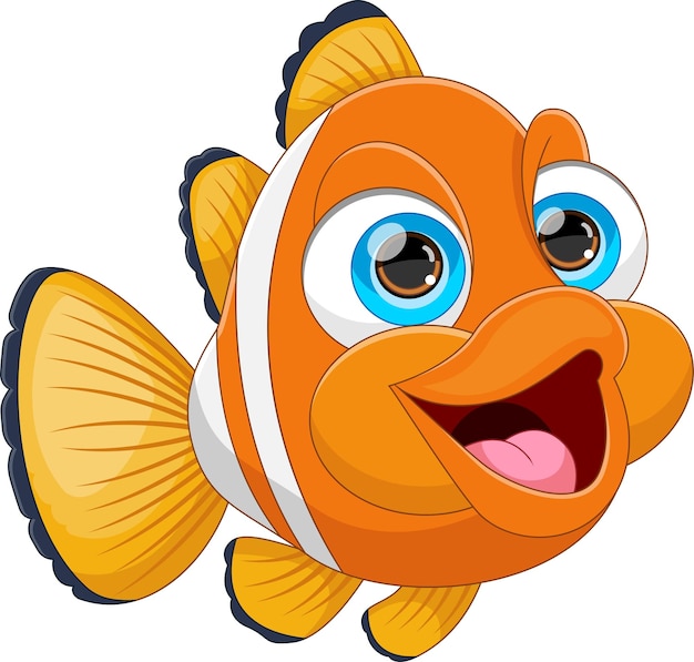 Vettore caricatura del pesce carino nemo