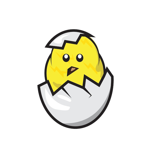 cute new hatching chick logo