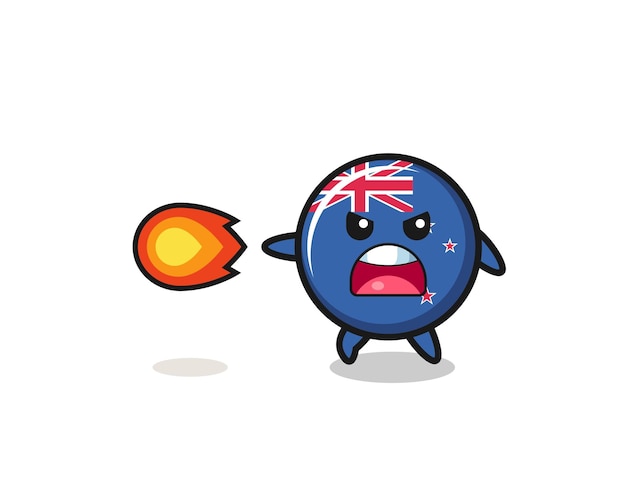 Cute new zealand mascot is shooting fire power