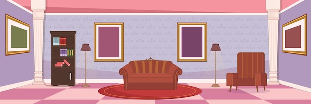 Vector cute and nice design of luxury living room and interior objects vector design