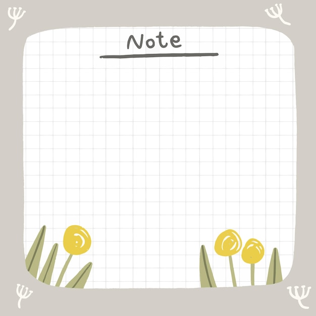 Vector cute note design template vector