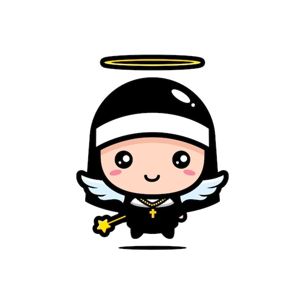 Cute nun  is angel