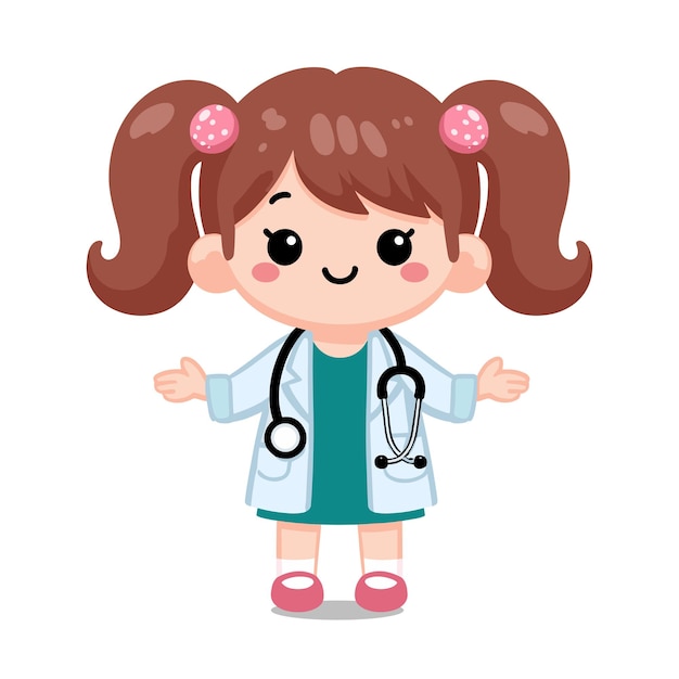 cute nurse cartoon character