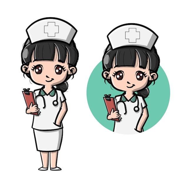 Premium Vector | Cute nurse cartoon character Premium Vector | Cute nurse cartoon character