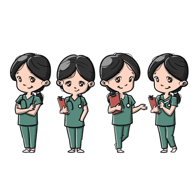 Cute nurse cartoon