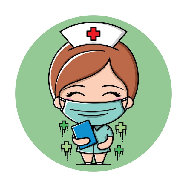 cute nurse character design