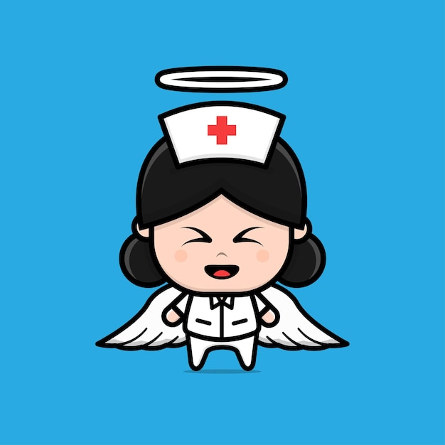 Cute nurse character illustration