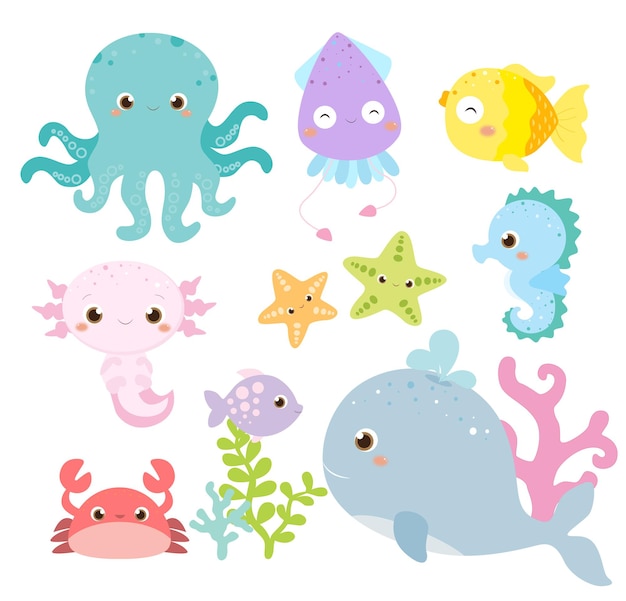 Cute Ocean Animal Collection