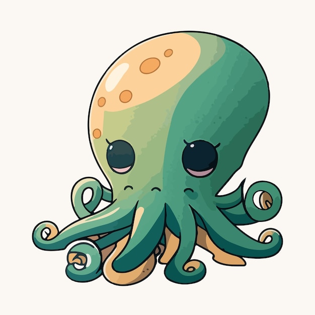 Cute octopus cartoon style