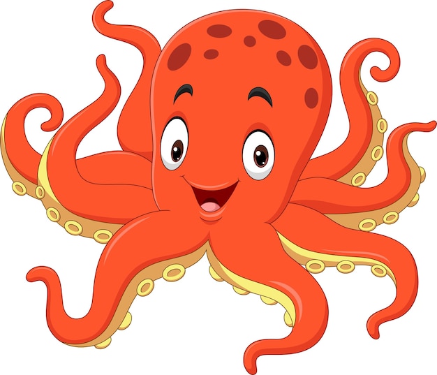 Vector cute octopus cartoon