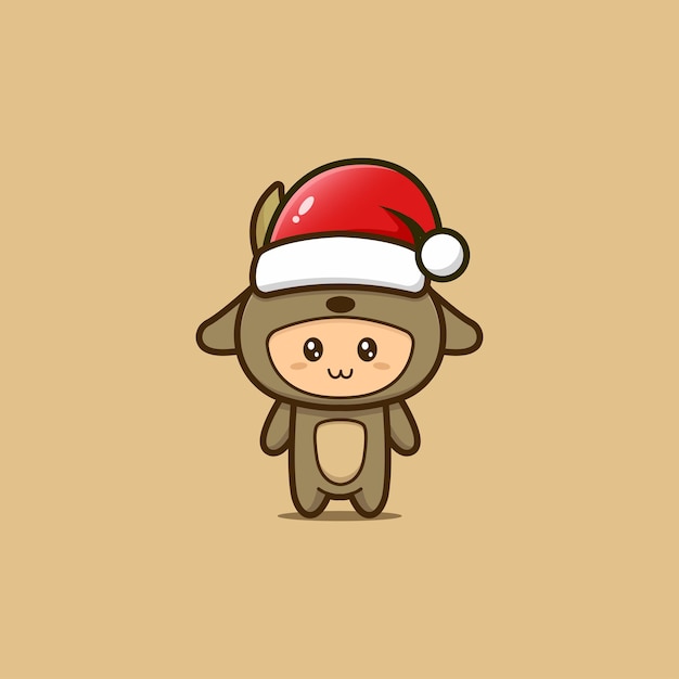 クリスマスのヤギのマスコットのかわいい