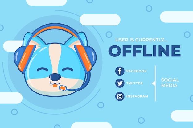 Cute offline twitch banner