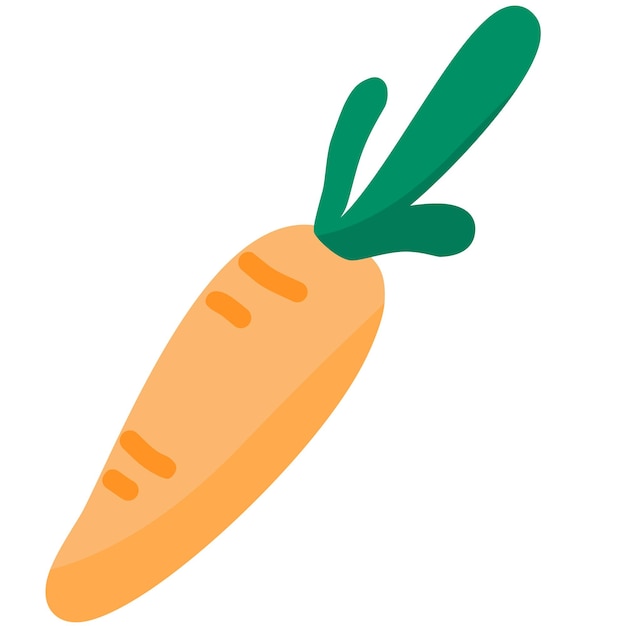 Caricatura di carota arancione carino