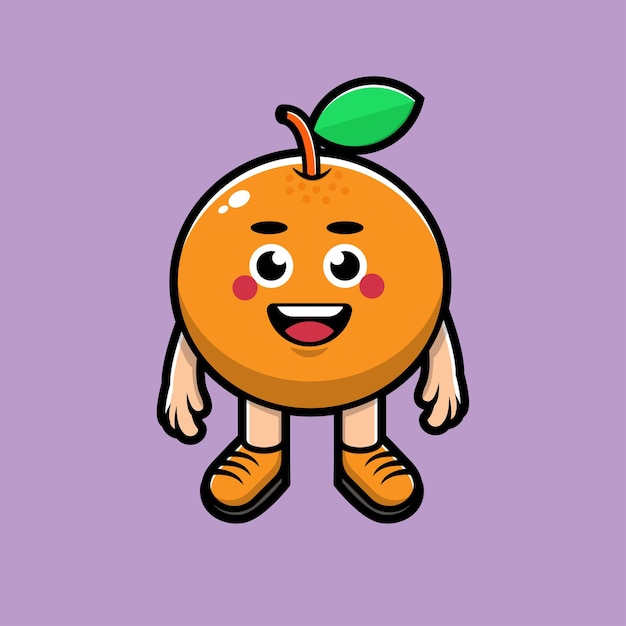 Cute orange cartoon illustration