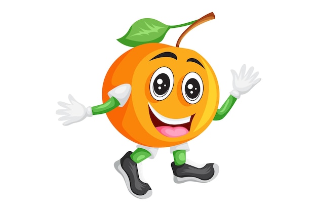 Vector cute orange character design illustration