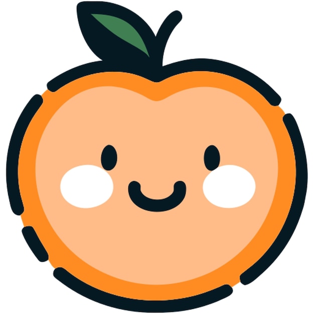 cute orange icon broken line