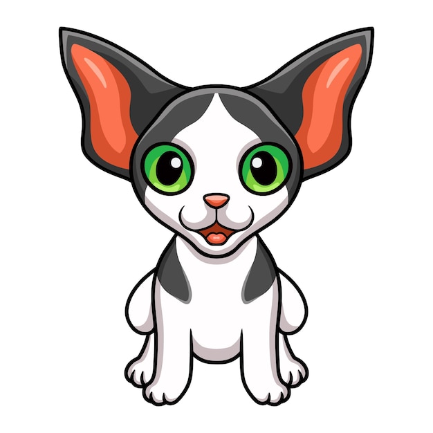 Cute oriental cat cartoon sitting