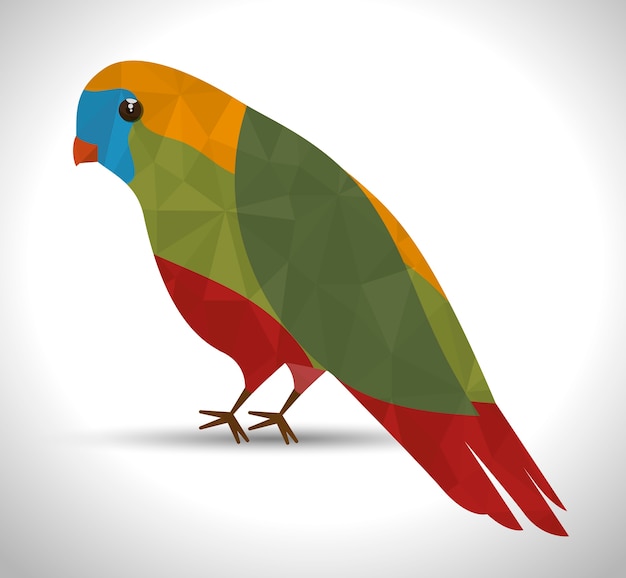 Icona di uccello ornamentale carino