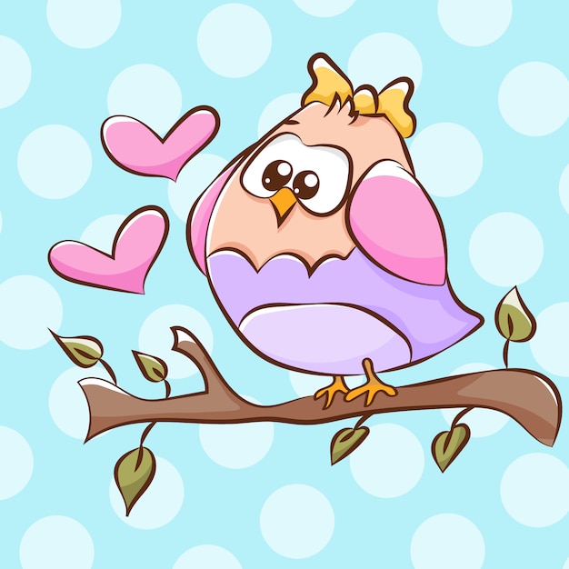 Vector cute owl background