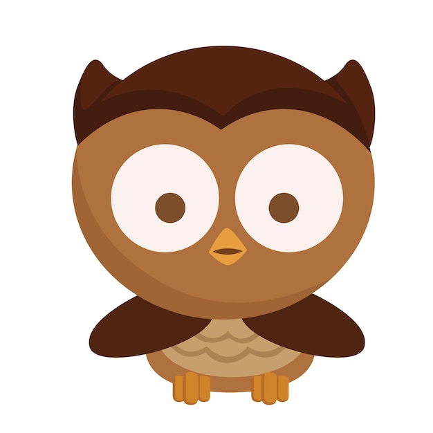 Cute Owl Bird Animal Illustration Vector Clipart