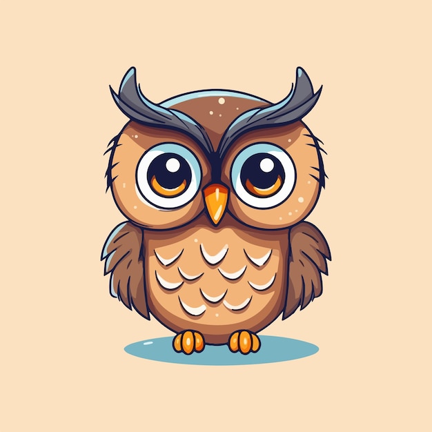 Cute Owl Cartoon Vector illustration