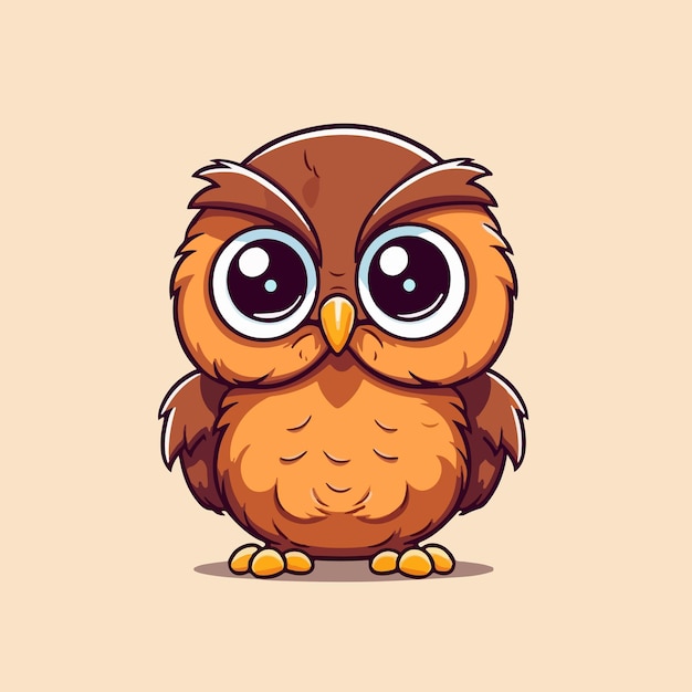 Cute Owl Cartoon Vector illustration