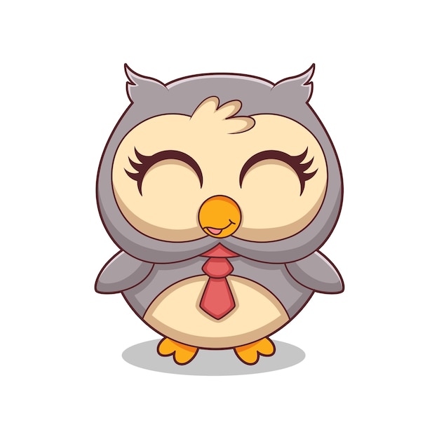 Illustrazione del design del personaggio cute owl