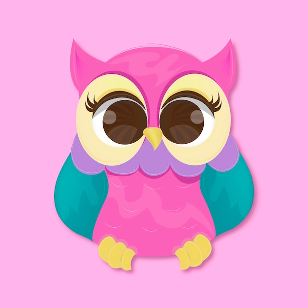 Cute owl illustration Vector