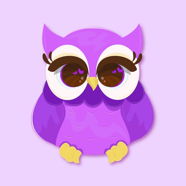 Cute owl illustration Vector