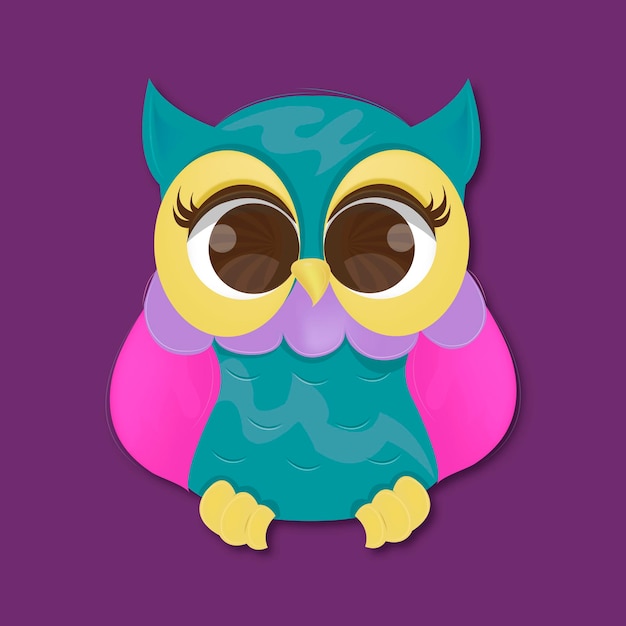 Cute owl illustration Vector