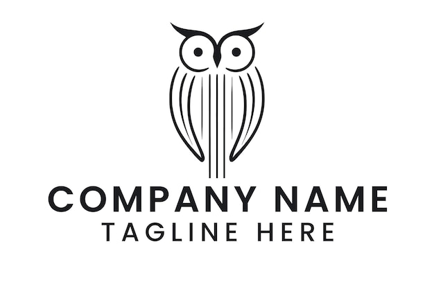 Cute Owl Minimalist Modern Logo Design