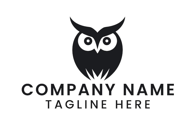 Cute Owl Minimalist Modern Logo Design