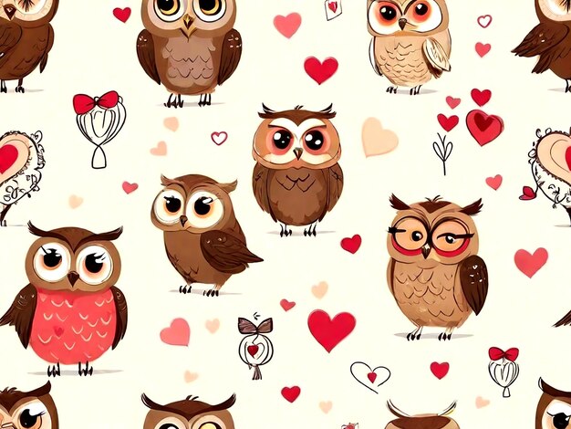 Vector cute owl with flowers owl always love you vector illustration ai_generated